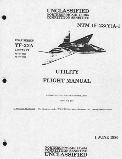 YF-23 Utility Flight Manual 2011